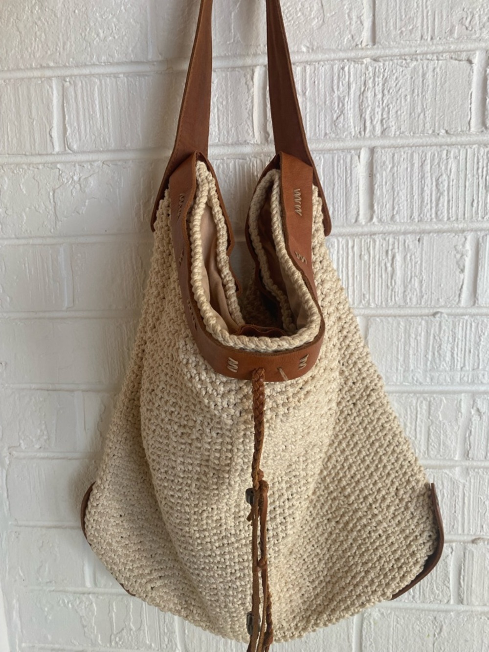 Lucky Brand Woven Large Shoulder Slouch Bag
